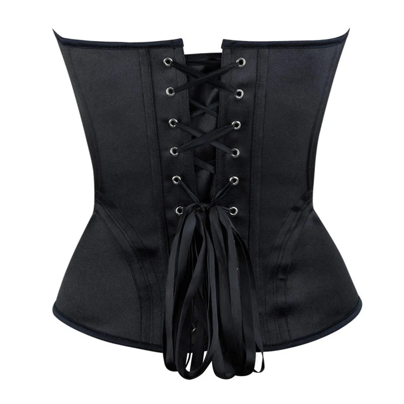 Black Corset Waist Trainer Body Shaper Corset Top Plus Size For Women Overbust Corset Korsett Gothic Classic Bustier For Party