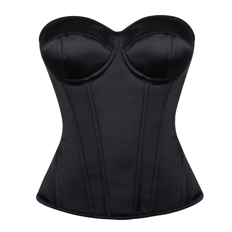Black Corset Waist Trainer Body Shaper Corset Top Plus Size For Women Overbust Corset Korsett Gothic Classic Bustier For Party
