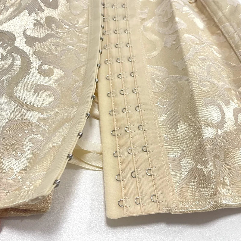 European Style Corset Shapewear Women with 3-Row Buckles Waist Trainer Bodice Slimming Bust Lifter Tight Fit Fashion Shaping Top